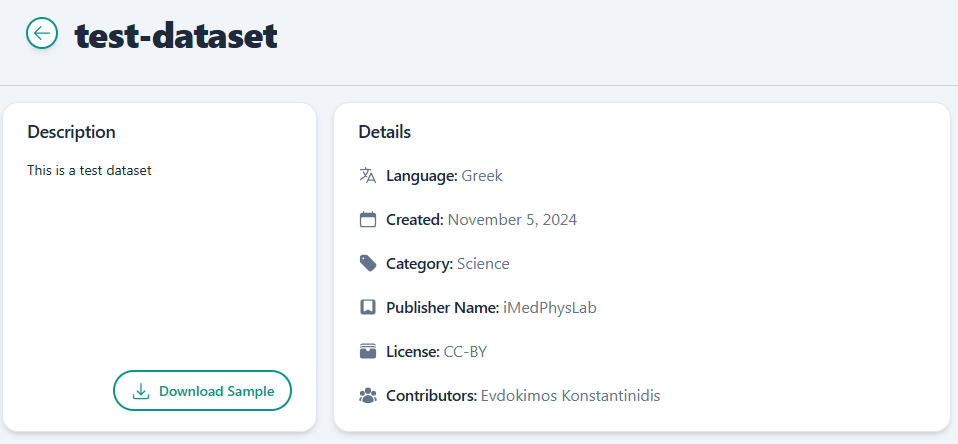 Dataset details