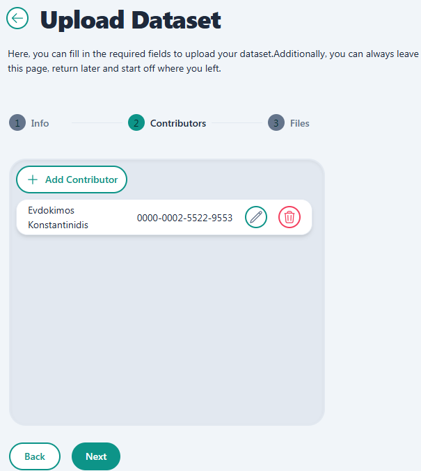 Dataset upload step 2.