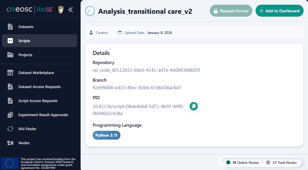 Script Add or Request Button